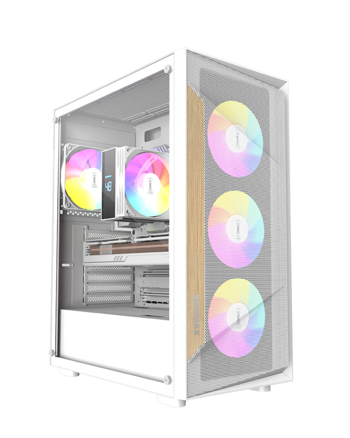 RAIDMAX Vector V219WF ATX Mid-Tower Gaming Computer Case with ARGB - White - V219WF — 6