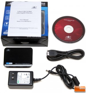 Vantec UGT-MH330GNA 3-Port USB 3.0 Hub with Gigabit Ethernet Port - VANTEC UGT-MH330GNA — 5