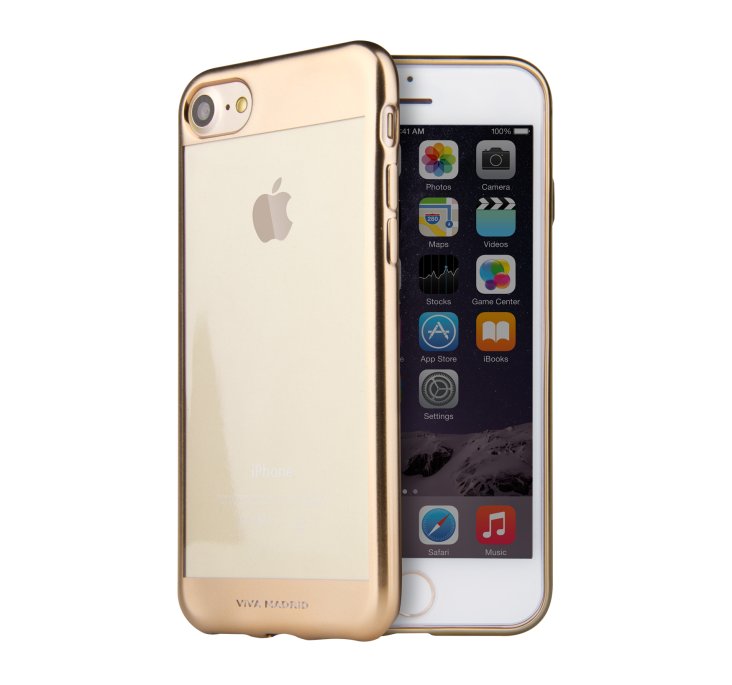 Viva Madrid Metalico Flex Borde iPhone 7 Back Case - Gold - VIVA-IP7BC-MFBCGD