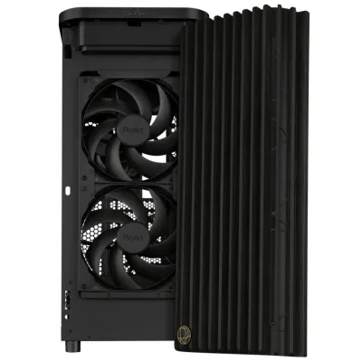 Asus ProArt PA401 Wood Edition Metal Panel ATX Mid-Tower ATX Case - Black - 90DC00M0-B39010 — 3