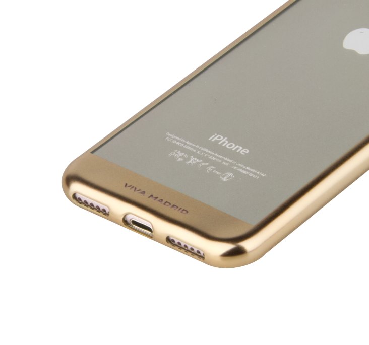 Viva Madrid Metalico Flex Borde for iPhone 7 Plus Back Case - Gold — 3