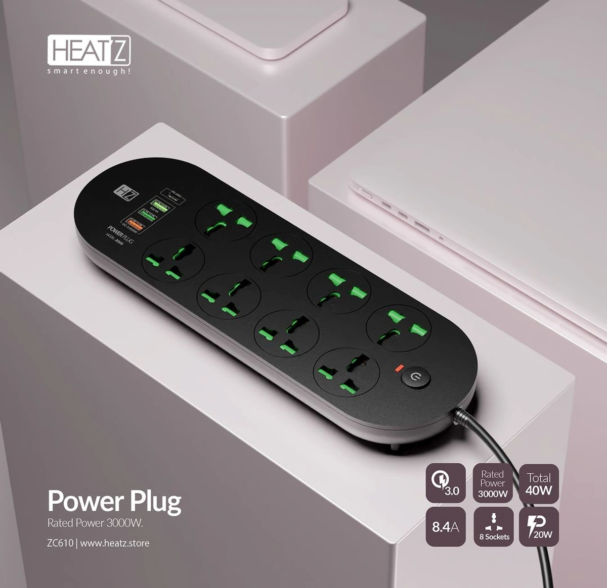 Heatz Gaming Power Plug