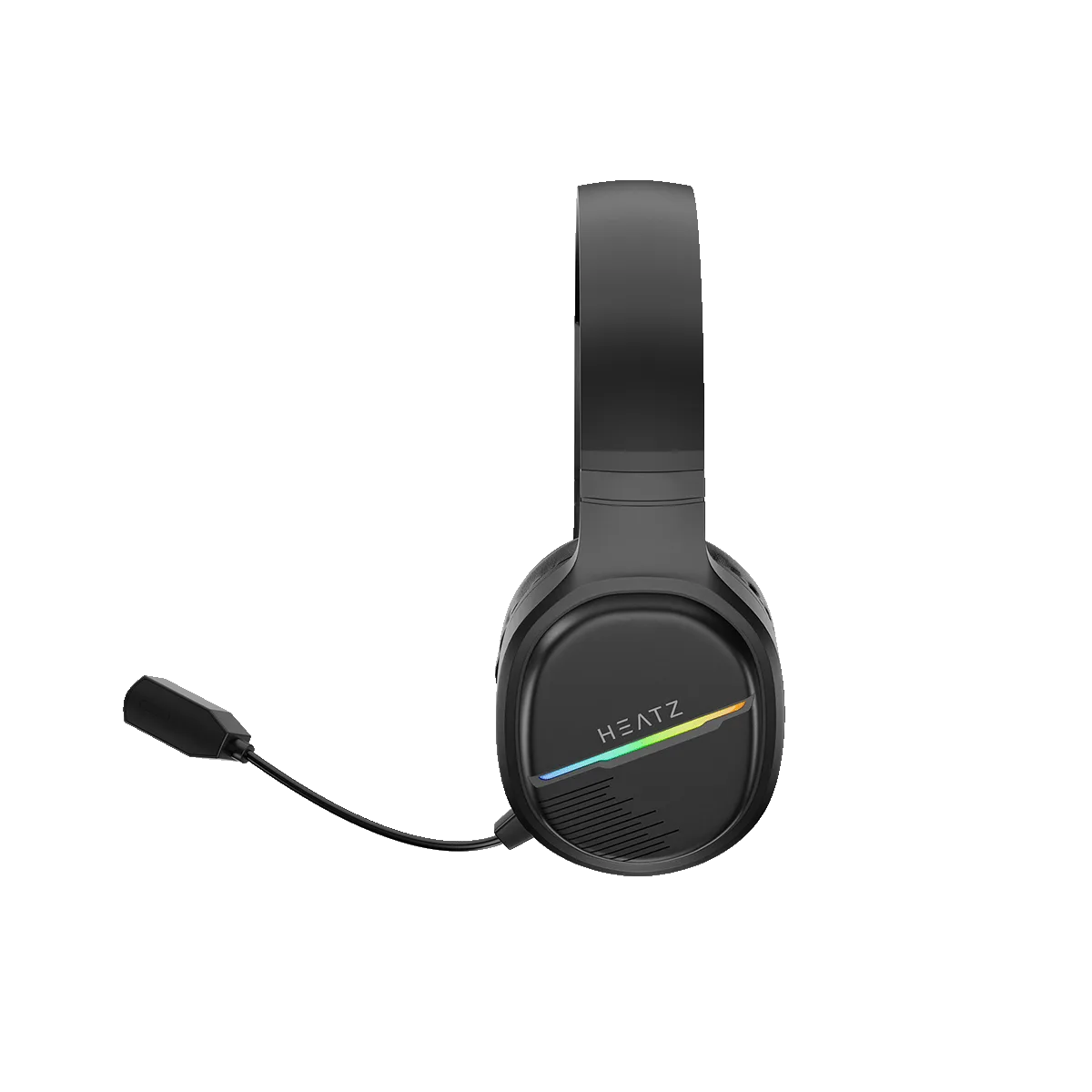 Heatz Gaming Headset 4-in-1, Wireless, Bluetooth , Foldable Microphone, RGB Light - Black — 4