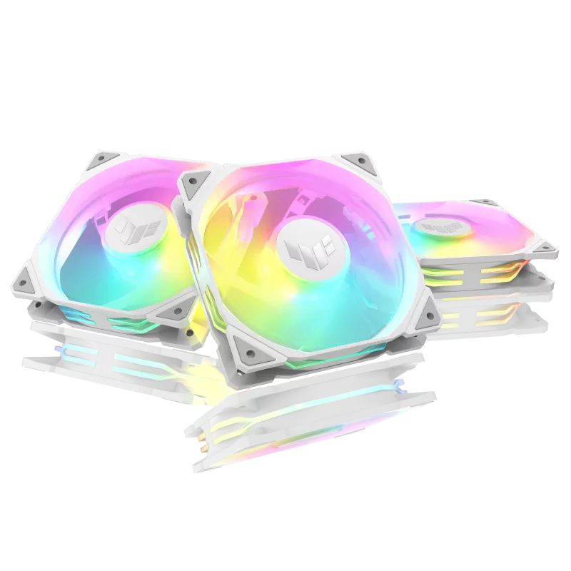 Asus TUF Gaming TR120 120mm ARGB Case Fan - Triple Pack White — 7