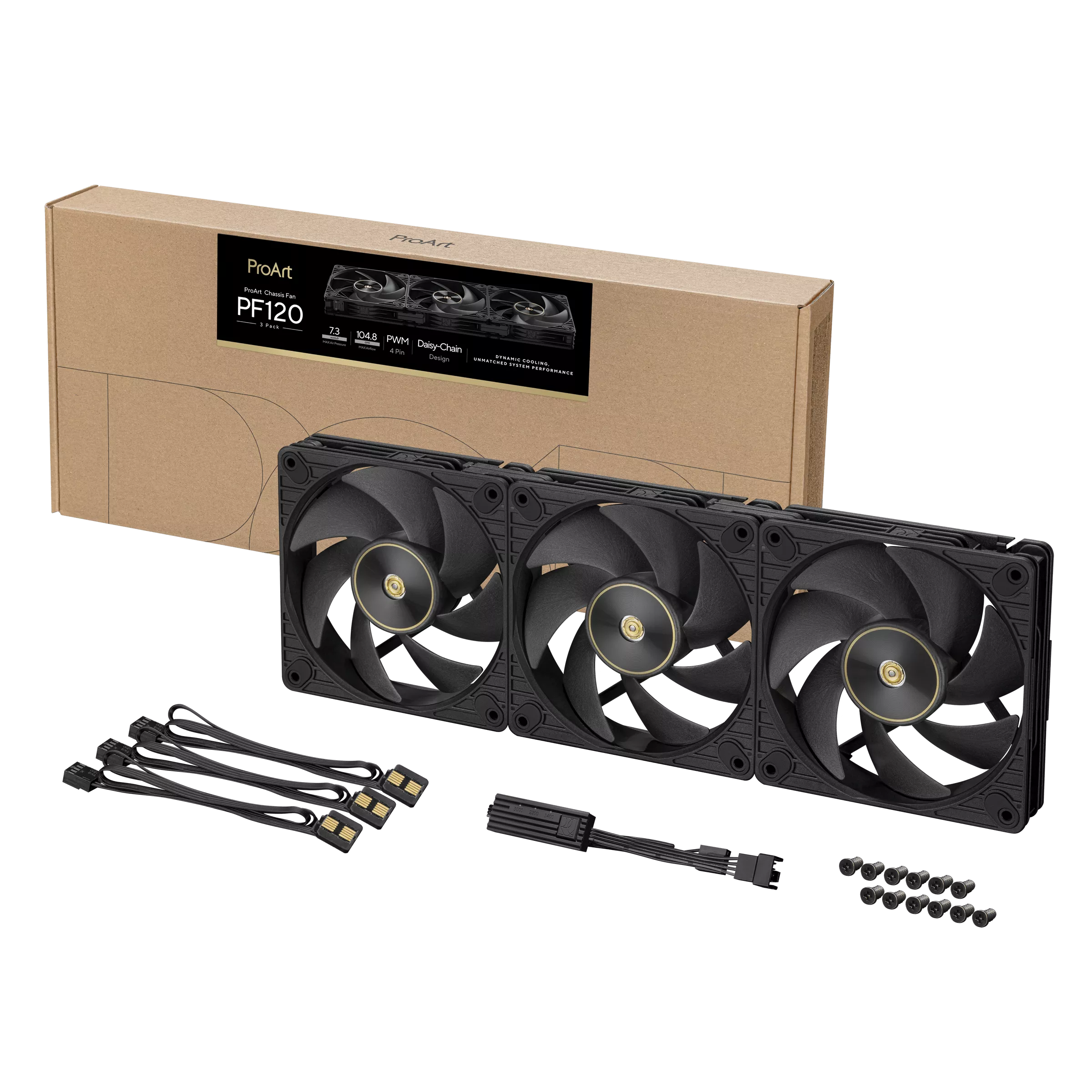 Asus ProArt PF120 Fan 3 in 1 Pack - Black - 90DA00M0-B09020 — 8
