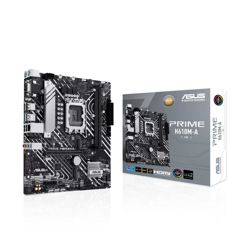 Asus Prime H610M-A D5-CSM LGA 1700, Intel 12th Gen, Micro-ATX Commercial Motherboard - 90MB1G20-M0EAYC — 4