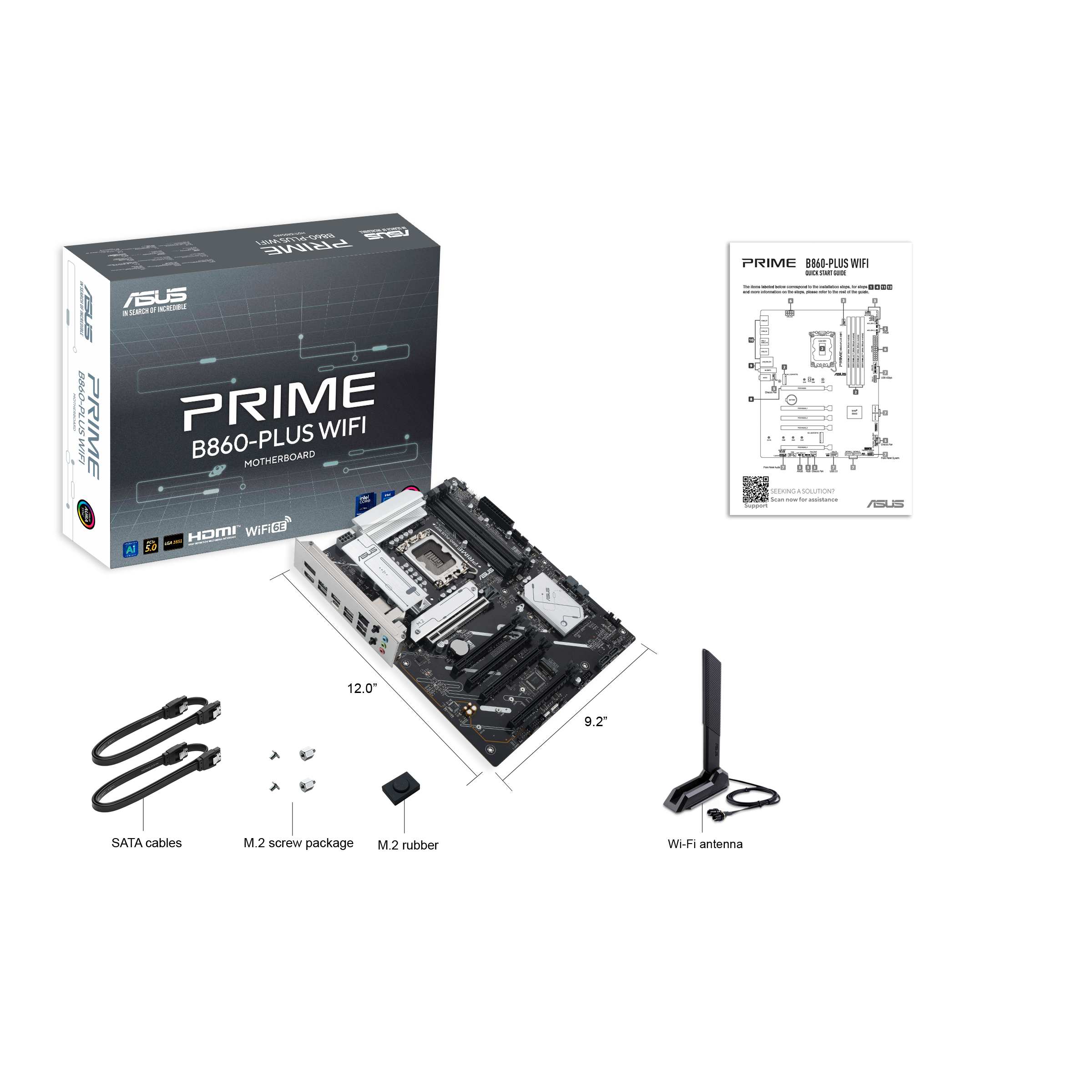 Asus Prime B860-PLUS WIFI LGA 1851 ATX DDR5 Motherboard - 90MB1K50-M0EAY0 — 8