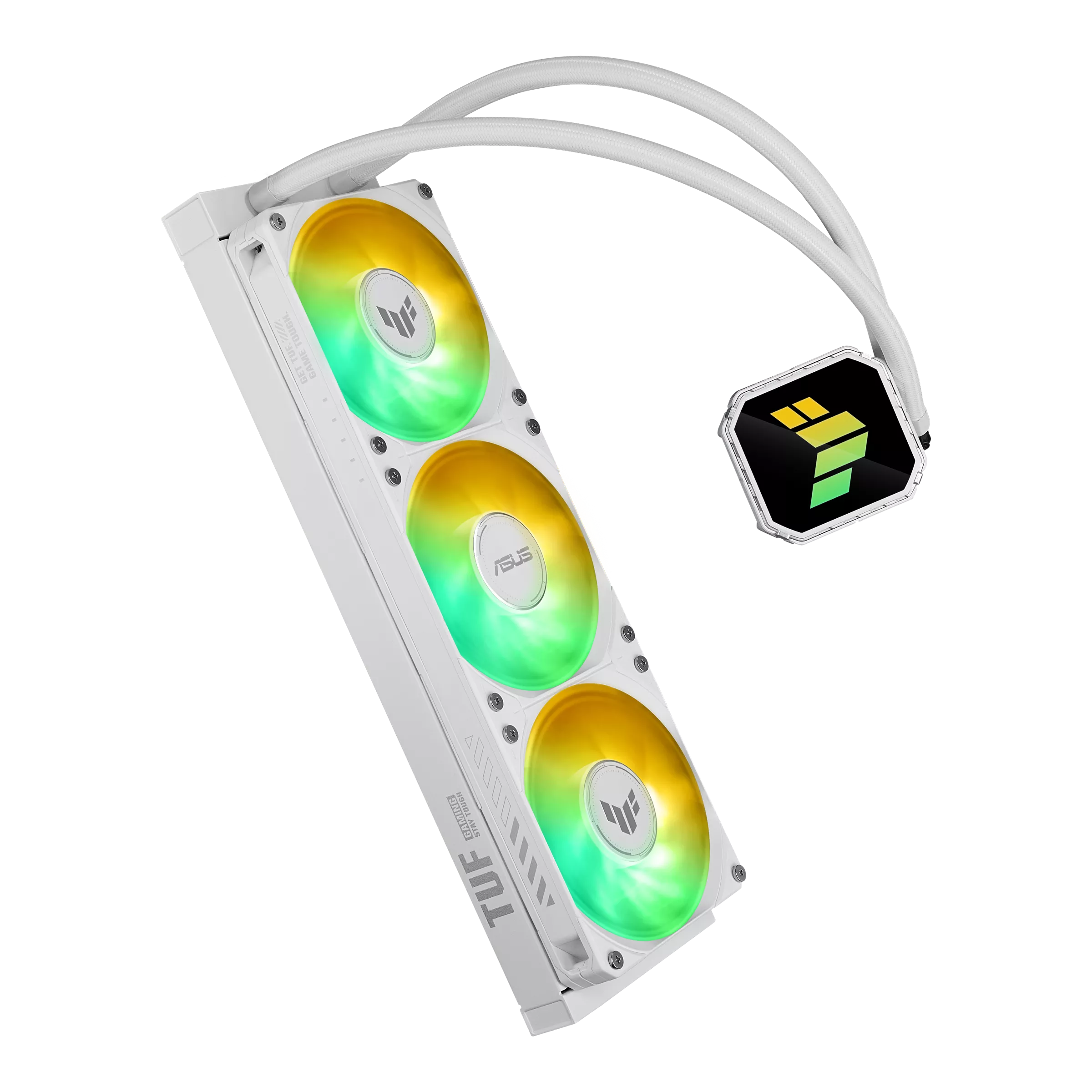 Asus TUF Gaming LC III 360 ARGB LCD AIO Liquid CPU Cooler, Triple 120mm Fans - White - 90RC01A2-B0EAY0 — 7