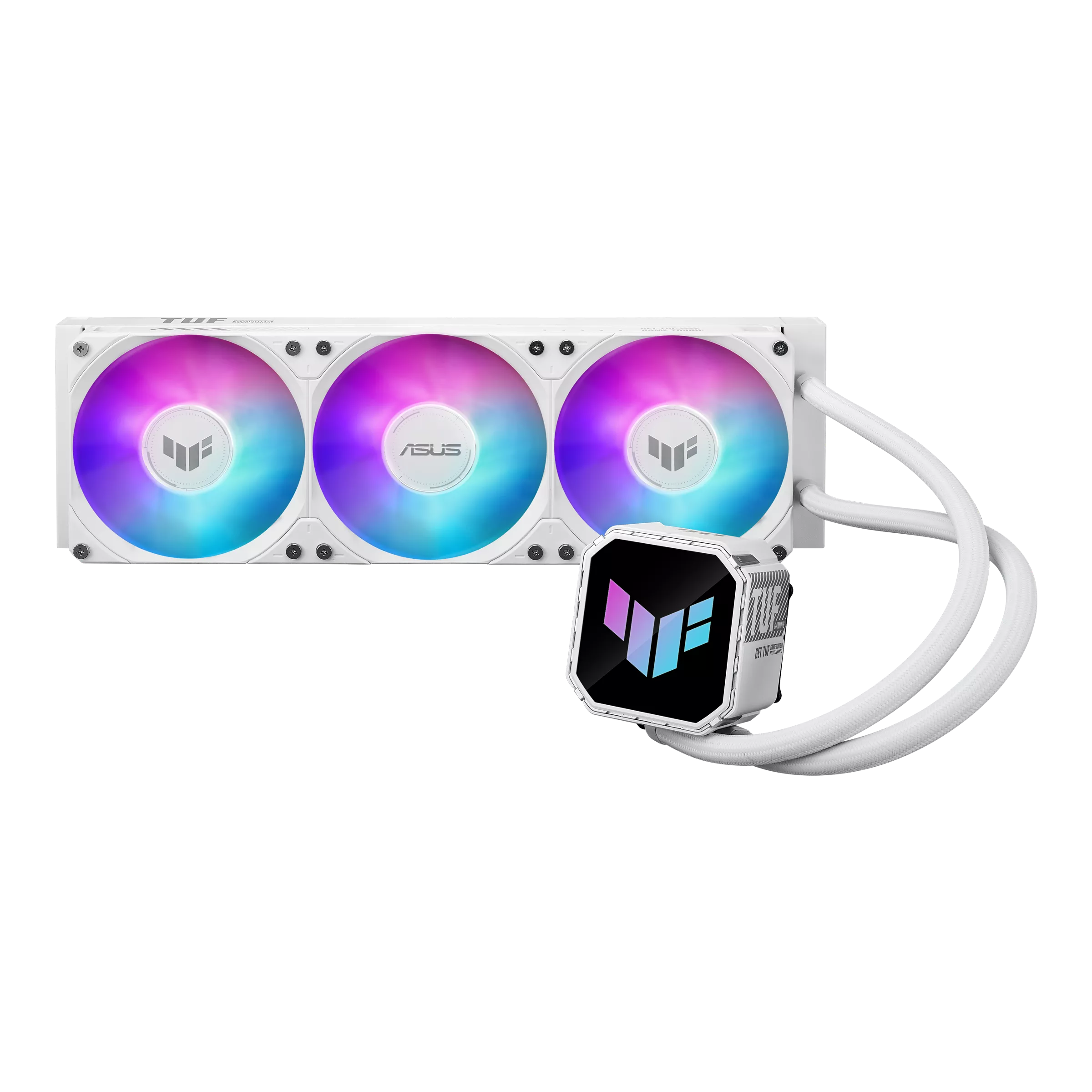 Asus TUF Gaming LC III 360 ARGB LCD AIO Liquid CPU Cooler, Triple 120mm Fans - White - 90RC01A2-B0EAY0 — 3