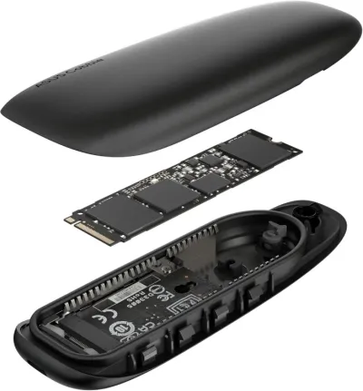 Asus Cobble SSD Enclosure - M.2 PCIe/SATA, USB Gen 3.2 Type-C - Black — 3