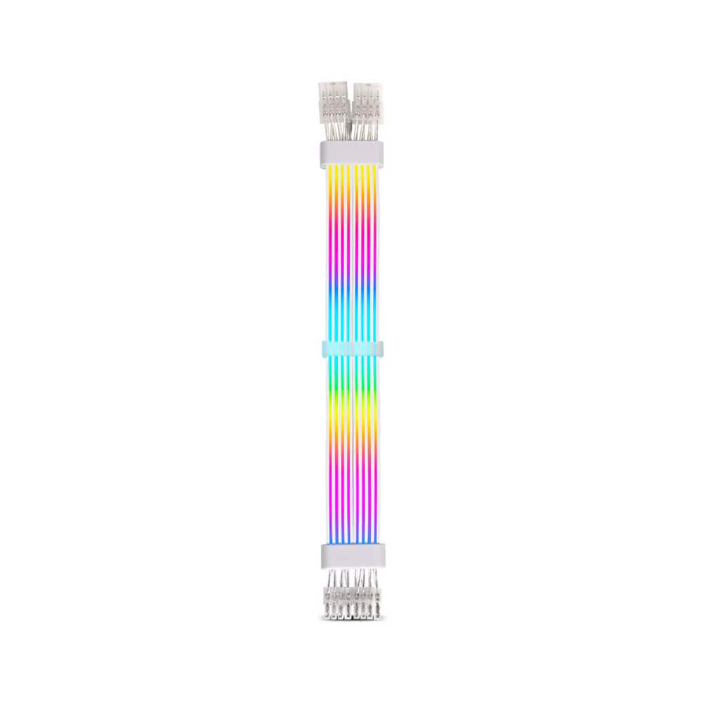 Asiahorse 2x8pin ARGB PSU Extension Cable - White - DURAL 8PIN RGB DUAL SR WHT — 5
