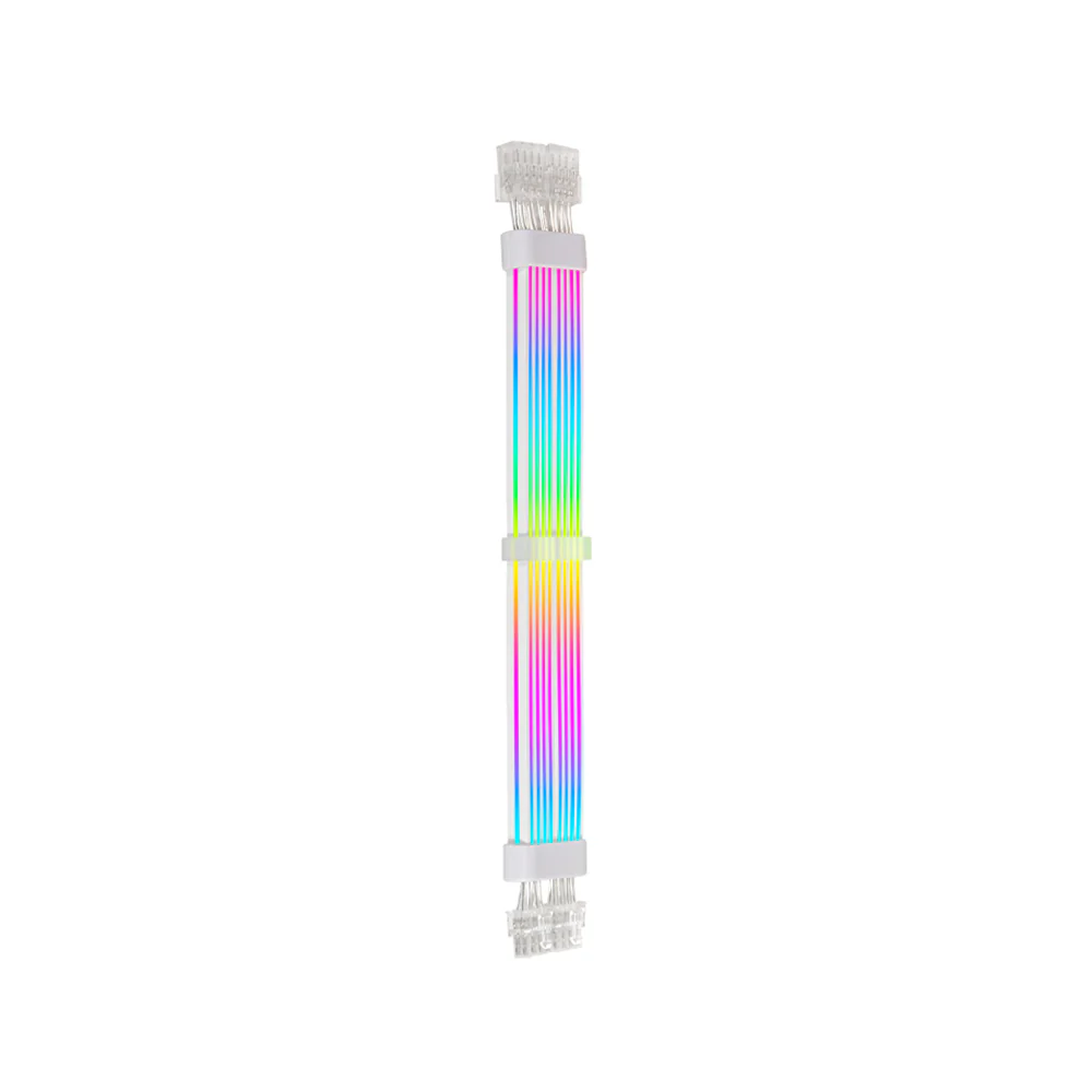 Asiahorse 2x8pin ARGB PSU Extension Cable - White - DURAL 8PIN RGB DUAL SR WHT — 6