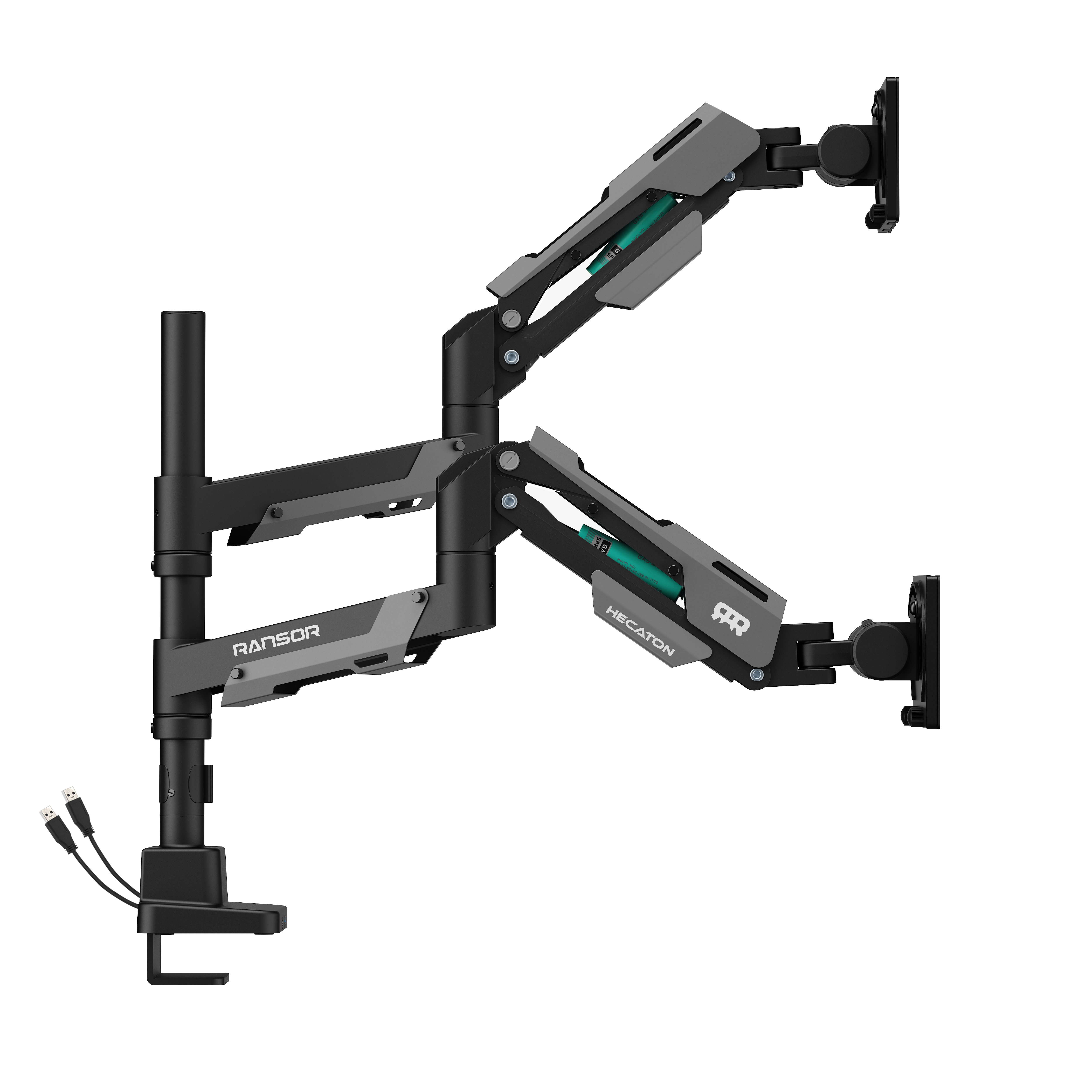 RANSOR® Hecaton Nitro Pro Dual Monitor Arm — 4
