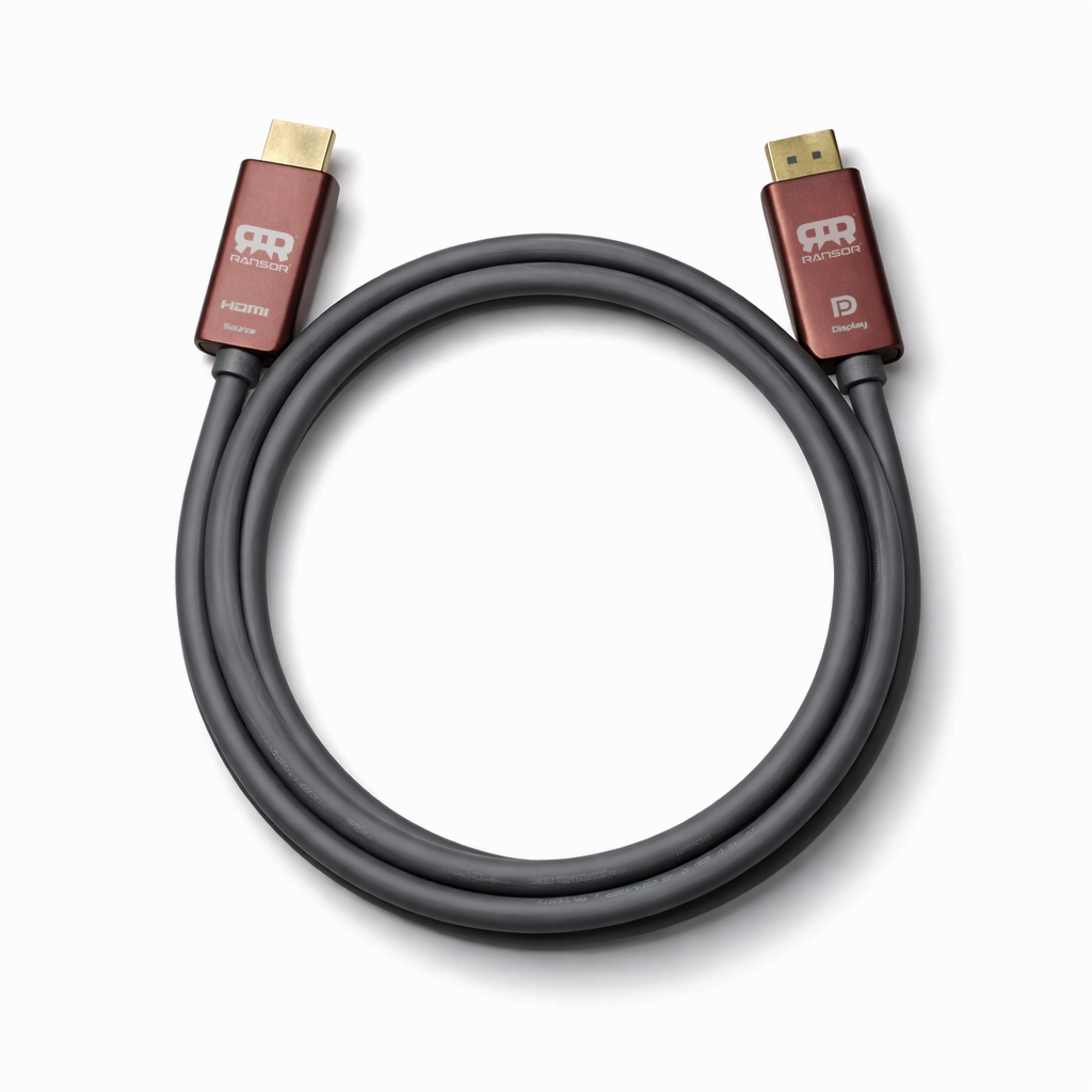 RANSOR® Premium 4K HDMI to DisplayPort Cable 2m/6.5ft — 3
