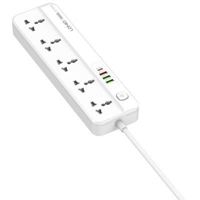 LDNIO SC5415 Power Extension Cord - 5x Universal Outlets, 3x USB-A, 1x USB-C - SC5415 — 7