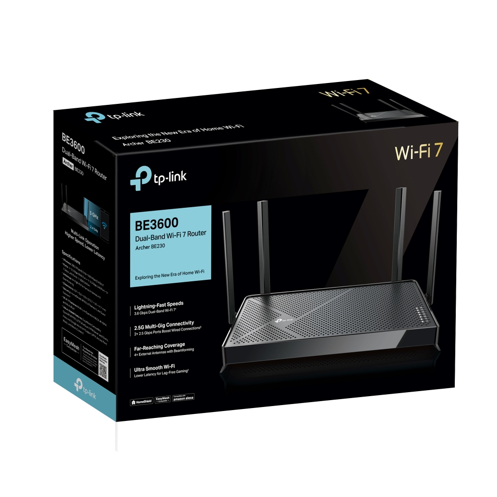 TP-LINK Archer BE230 BE3600 Dual-Band Wi-Fi 7 Router - Tp-Link Archer BE230-BE3600 — 7
