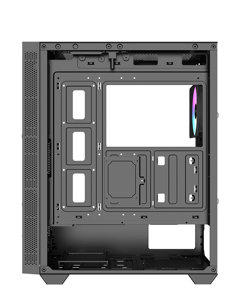 RAIDMAX Vector V217 ATX Mid Tower Mesh Gaming PC Case With ARGB Fans - Black - V217TBS — 6