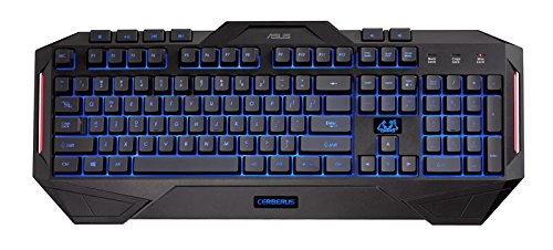 Asus Cerberus Arabic/English LED Backlit USB Gaming Keyboard with Splash-Proof Design - 90YH00R1-B2ZA00 — 2