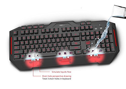 Asus Cerberus Arabic/English LED Backlit USB Gaming Keyboard with Splash-Proof Design - 90YH00R1-B2ZA00 — 3