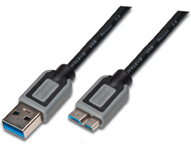 DIGITUS USB 3.0 connection cable, USB A - Micro USB B