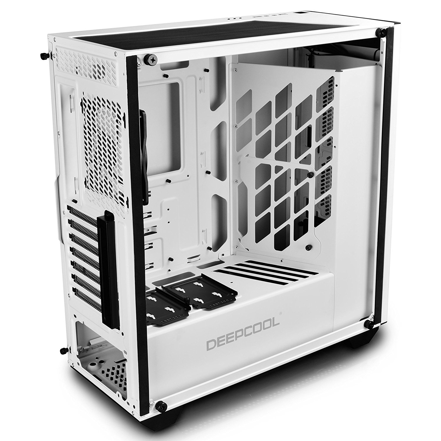 Deepcool Earlkase RGB WH White Steel / Plastic / Tempered Glass ATX Mid Tower Computer Case — 3