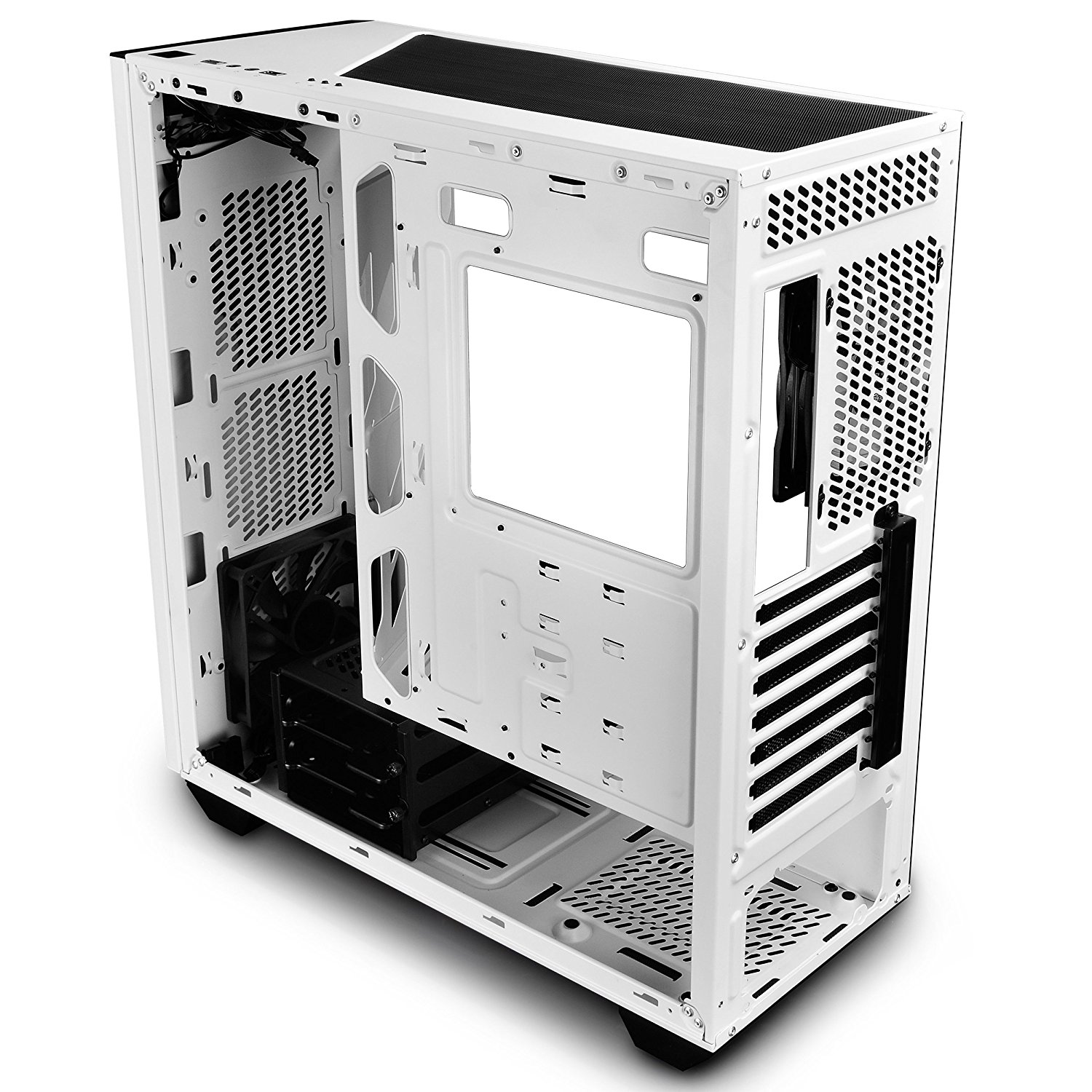 Deepcool Earlkase RGB WH White Steel / Plastic / Tempered Glass ATX Mid Tower Computer Case — 4