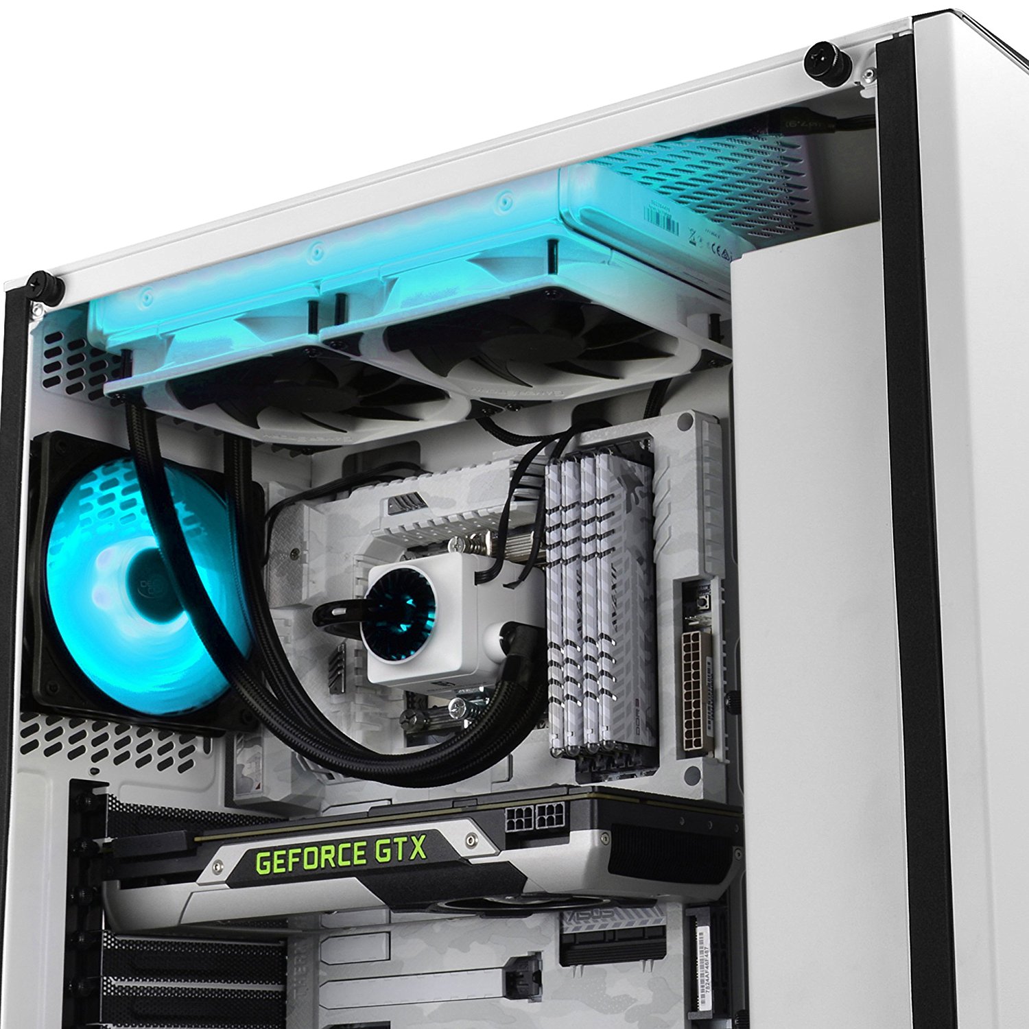 Deepcool Earlkase RGB WH White Steel / Plastic / Tempered Glass ATX Mid Tower Computer Case — 7
