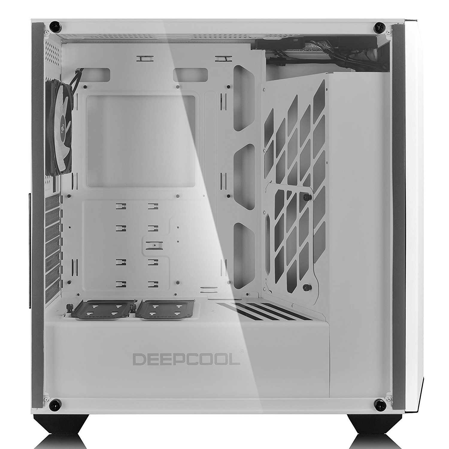 Deepcool Earlkase RGB WH White Steel / Plastic / Tempered Glass ATX Mid Tower Computer Case — 9