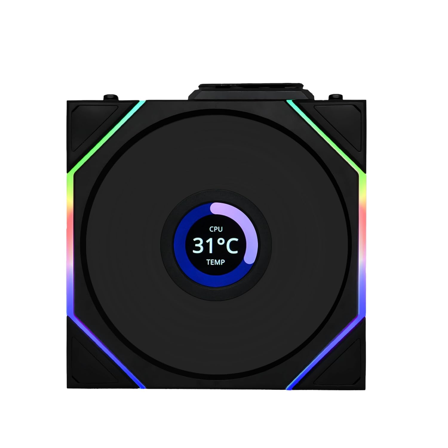 Lian Li UNI FAN TL-LCD 120 WIRELESS Black (1pc) REVERSE aRGB PWM with LCD Screen 120mm TBC RPM (1pcs) NO controller 28mm thickness - G99.12RTLLCD1W1B.00