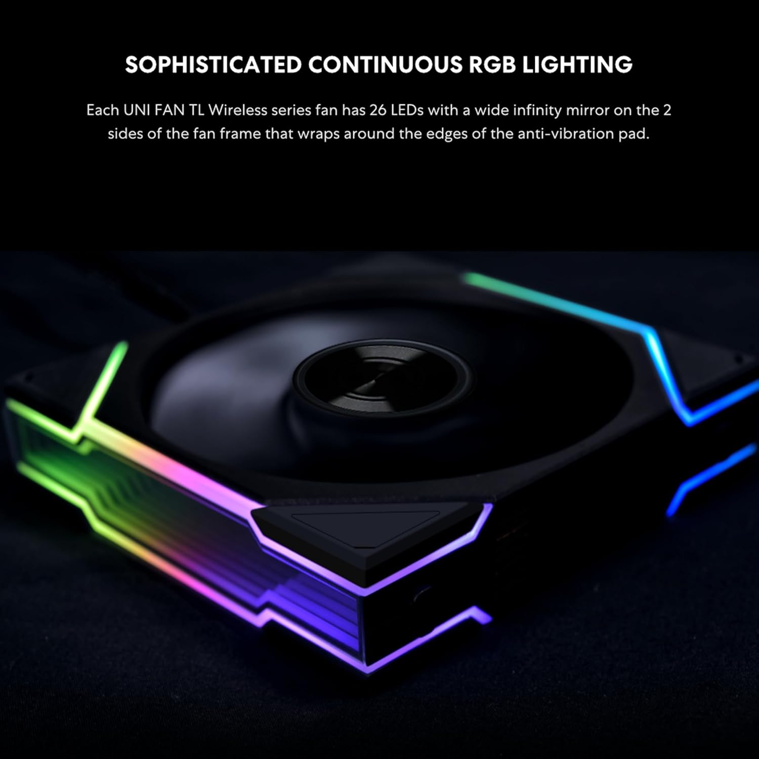 Lian Li UNI FAN TL-LCD 120 WIRELESS Black (1pc) REVERSE aRGB PWM with LCD Screen 120mm TBC RPM (1pcs) NO controller 28mm thickness - G99.12RTLLCD1W1B.00 — 3