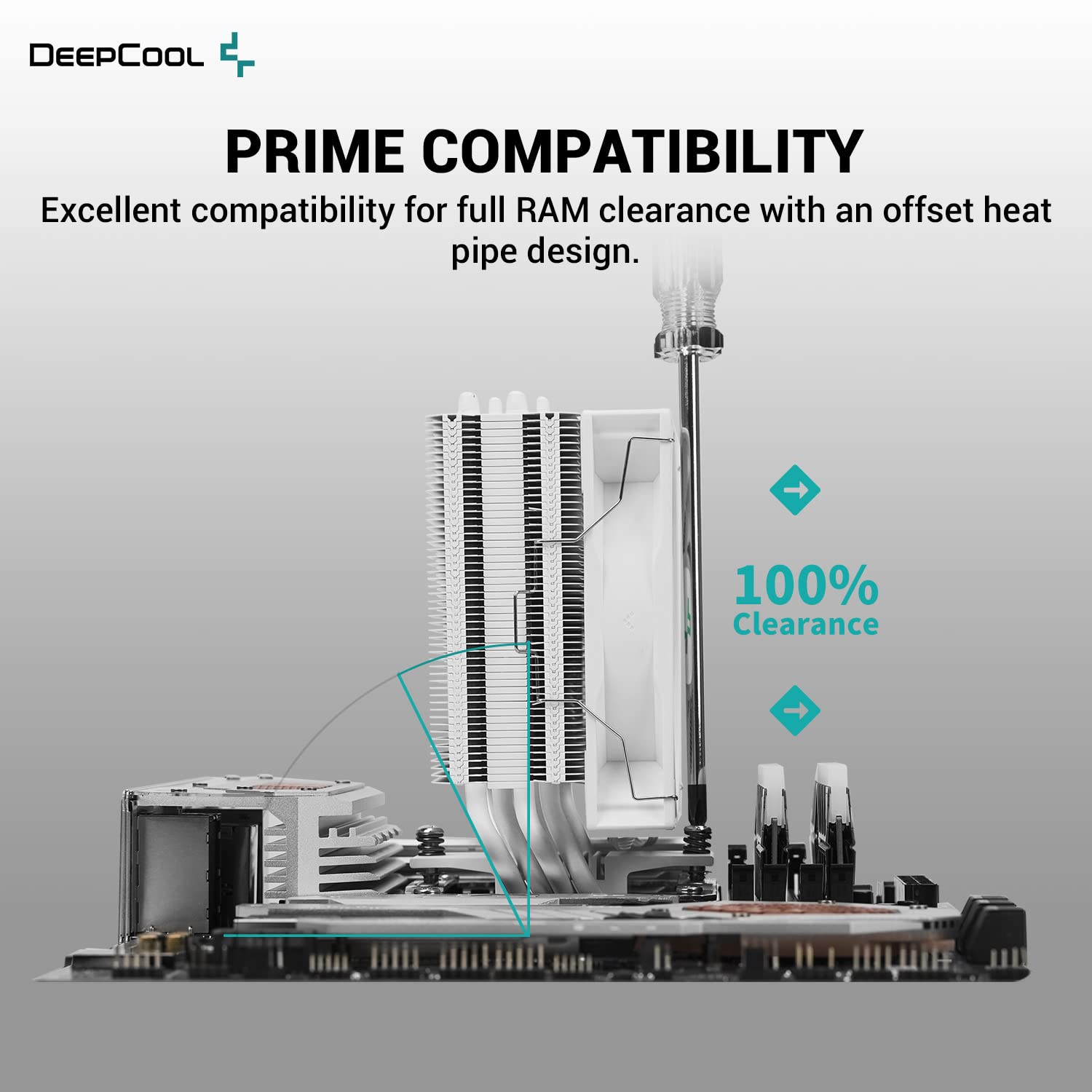 Deepcool GAMMAXX AG400 ARGB 120mm CPU Cooler - White — 5