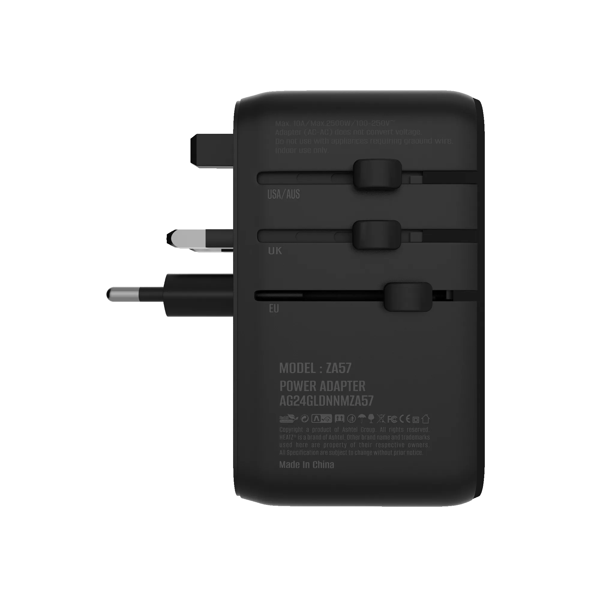 Heatz 35W Universal Travel Adapter Charger- ZA59 — 4