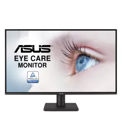 ASUS VA27AQ Eye Care Monitor – 27-inch, IPS, QHD, 99% sRGB, Frameless, HDMI, DisplayPort, VGA, 1ms MPRT, Stereo Speakers, Low Blue Light, Flicker Free, Wall Mountable-BLK- 90LM06G1-B01171