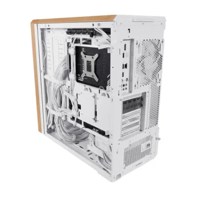 Lian Li Lancool 217 Mid Tower Case, 2x 170mm, 2x 120mm, & 1x 140mm Pre-Installed Fan, Up to 360mm Radiator & 12x Fan Support, Steel, 4.0mm Tempered Glass, & Wood, White-G99.LAN217W.00 — 6