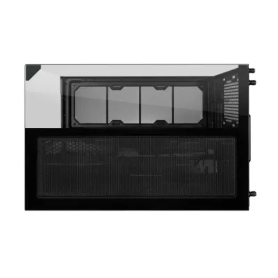 Lian-Li O11 VISION-M Digital M-ATX Computer Case, 9.2" IPS LCD Display, 1x 140mm Pre-Installed Fan, 360mm Radiator Support, 5 Expansion Slot, Removable Bottom Dust Tray, Black- G99.O11VMDX.00 — 7