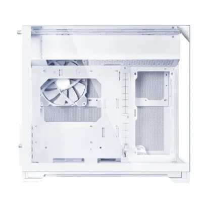 Lian-Li O11 VISION-M Digital M-ATX Computer Case, 9.2" IPS LCD Display, 1x 140mm Pre-Installed Fan, 360mm Radiator Support, 5 Expansion Slot, Removable Bottom Dust Tray, White- G99.O11VMDW.00 — 5