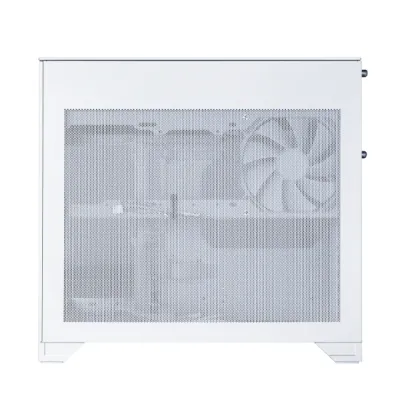 Lian-Li O11 VISION-M Digital M-ATX Computer Case, 9.2" IPS LCD Display, 1x 140mm Pre-Installed Fan, 360mm Radiator Support, 5 Expansion Slot, Removable Bottom Dust Tray, White- G99.O11VMDW.00 — 6