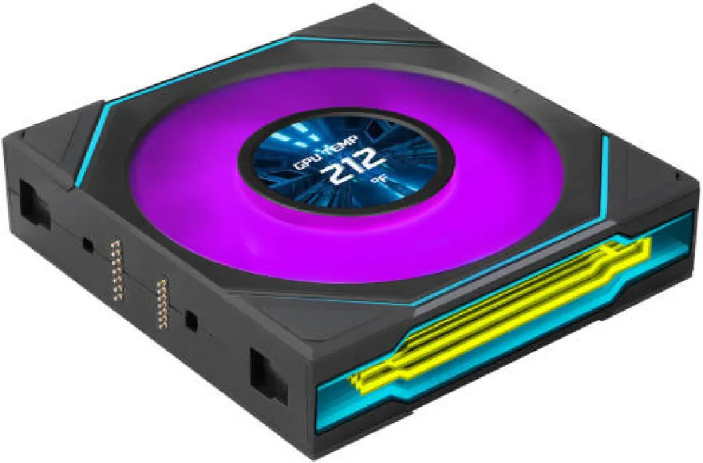 Lian-Li UNI FAN SL-INF LCD FLEX Standard Case Fan, 120mm Fan Size, 2000 RPM Fan Speed, 59.2 CFM Airflow, Fluid Dynamic Bearing, PBT/PC Material, Single Pack, Black- G9F.12SLIND1F1B.00