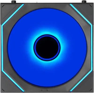 Lian-Li UNI FAN SL-INF FLEX Reverse Blade Case Fan with Controller, 120mm Fan Size, 2200 RPM Fan Speed, 65.7 CFM Airflow, Fluid Dynamic Bearing, PBT/PC Material, Pack of 3, Black - G9F.12RSLIN1F3B.00 — 3