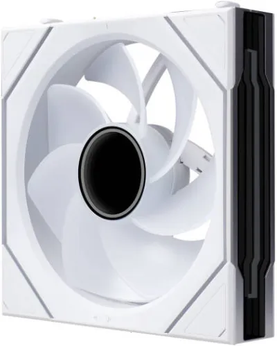 Lian-Li UNI FAN SL-INF FLEX Reverse Blade Case Fan with Controller, 120mm Fan Size, 2200 RPM Fan Speed, 65.7 CFM Airflow, Fluid Dynamic Bearing, PBT/PC Material, Pack of 3, White- G9F.12RSLIN1F3W.00