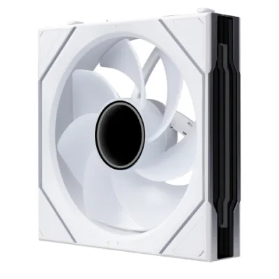 Lian-Li UNI FAN SL-INF FLEX Reverse Blade Case Fan with Controller, 120mm Fan Size, 2200 RPM Fan Speed, 65.7 CFM Airflow, Fluid Dynamic Bearing, PBT/PC Material, Pack of 3, White- G9F.12RSLIN1F3W.00 — 5
