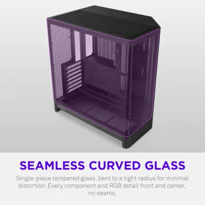 NZXT H6 RGB+ Compact Dual-Chamber ATX Mid-Tower Airflow Case, Support Up to 360mm Radiator, Steel-Tempered Glass Material, Up to 10 Fans, 8-Pin Connector, Rear-Connecting, Black- CC-H62FB-P1.ME