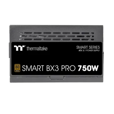 Thermaltake Smart BX3 Pro Power Supply, 750W Power, 80 Plus Bronze, Non-Modular, ATX 3.1, PCIe 5.1 12V-2x6, 120mm FDB Fan, Smart Zero Fan, OCP/OVP/UVP/OPP/SCP/OTP, Black - PS-SPD-0750NNFABK-7 — 5