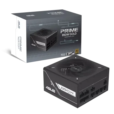 ASUS Prime 850W Gold Black Edition PSU brings efficient and durable power delivery to all-round PCs, and gaming rigs- 90YE00U2-B0NA00