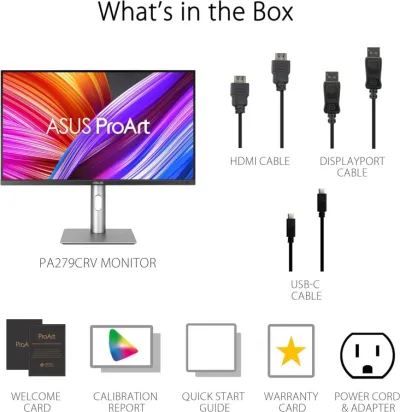 Asus ProArt Display PA279CRV 27" 4K UHD 60Hz IPS Professional Monitor - Black — 9