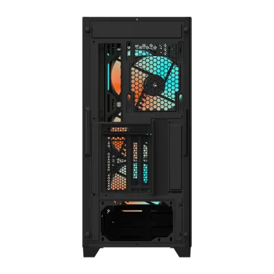 Gigabyte C301 Glass V2 Mid Tower Case, 4x Pre-Installed ARGB Fans, Up to 360mm Radiator Support, RGB Lighting, Dust Filter, Full-Size Tempered Glass Side Panel, Black-GB-C301G-V2-ATX