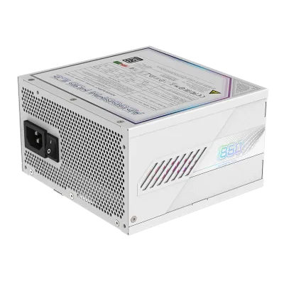 GIGABYTE AORUS ELITE P850W 80+ Platinum Modular PCIe 5.0 Power Supply, Intel Form Factor ATX 12V v3.0, 850W Capacity, 120mm FDB Fan, 60-50 Hz Input Frequency, Ice white- GP-AE850PM-PG5-ICE — 5