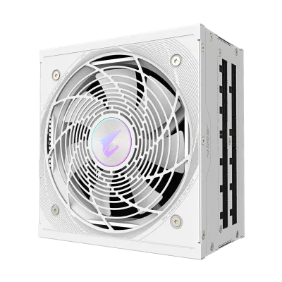 GIGABYTE AORUS ELITE P850W 80+ Platinum Modular PCIe 5.0 Power Supply, Intel Form Factor ATX 12V v3.0, 850W Capacity, 120mm FDB Fan, 60-50 Hz Input Frequency, Ice white- GP-AE850PM-PG5-ICE — 6