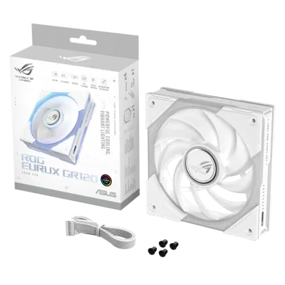 Asus ROG Eurux GR120 ARGB Fan White Edition Single Pack- 90DA00J3-B09000 — 2
