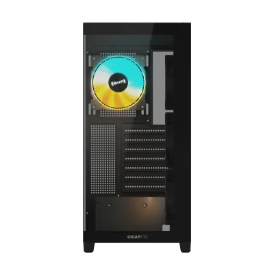 GIGABYTE C500 ATX Computer Case, 410MM/BL ST ATX GPU, Mid Tower Form Factor, RGB Lighting, 3.5" Drive Support, Pre-installed Fan, Built-In Cable Management, Black- GB-C500P-ST-ATX — 6